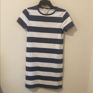 New Michael Kors Petite Rugby Navy Stripe Shift Dress Size PXS